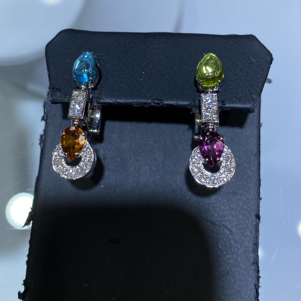 BVLGARI ALEGRA 18k WHITE GOLD EARRINGS!